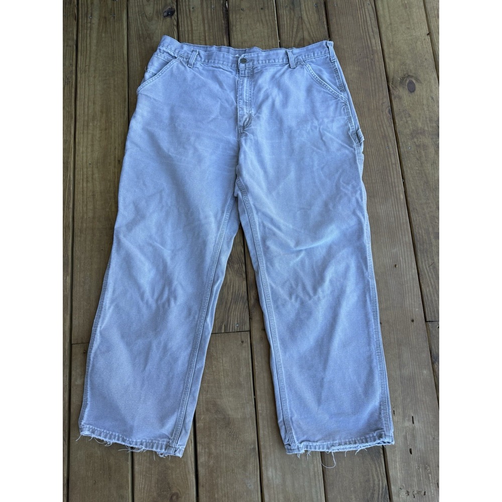 Vintage 90's Carhartt B01 DES Work Canvas Carpenter Pants In Desert 40x30